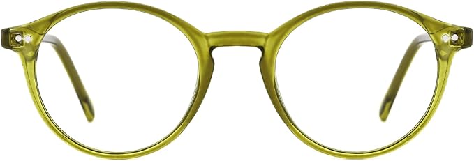 TIJN Blue Light Blocking Glasses Men Women Vintage Thick Round Rim Frame Eyeglasses