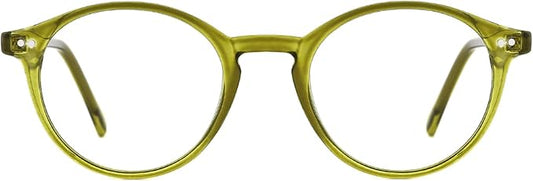 TIJN Blue Light Blocking Glasses Men Women Vintage Thick Round Rim Frame Eyeglasses