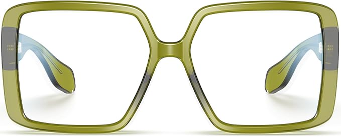 VISOONE Oversized TR90 Blue Light Blocking Glasses Fashion Accessories Non Prescription for Women Harvard