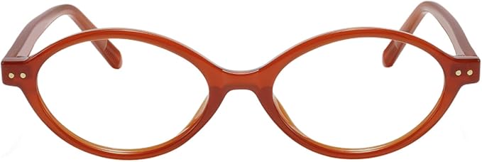 TIJN Olisa Blue Light Blocking Glasses for Women Men,Retro Oval Frame Bluelight Eyeglasses for Gaming/Computer/Screen