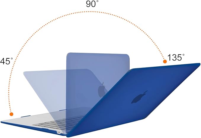 MOSISO Compatible with MacBook Air 13 inch Case M1 Chip 2021-2018 Release A2337 A2179 A1932, Plastic Hard Shell&Keyboard Cover&Screen Film&Storage Bag for MacBook Air 13.3 inch Case, Royal Blue