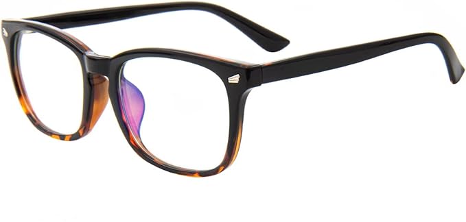 MAXJULI Blue Light Blocking Glasses,Computer Reading/Gaming/TV/Phones Glasses for Women Men(Black/Leopard)