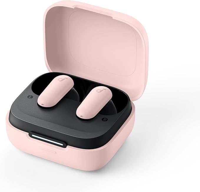 Soundcore P30i by Anker Noise Cancelling Earbuds, Strong and Smart Noise Cancelling, Powerful Bass, 45H Playtime, 2-in-1 Case and Phone Stand, IP54, Wireless Earbuds, Bluetooth 5.4 (Pink)