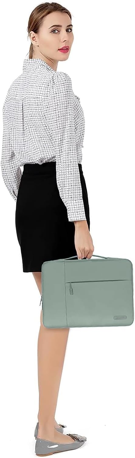 MOSISO Laptop Case 16 inch, 15-15.6 inch Laptop Sleeve with Handle Compatible with MacBook Pro 16 inch, HP, Acer, Dell, Lenovo, ASUS Notebook, Polyester Multifunctional Computer Bag, Antique Green