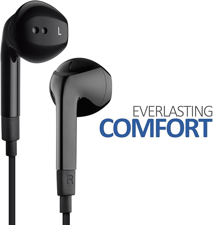LUDOS FEROX Wired Earbuds in-Ear Headphones, 5 Year Warranty, Earphones with Microphone, Noise Isolation Corded for 3.5mm Jack Ear Buds for iPhone, Samsung, Computer, Laptop, Kids, School Students