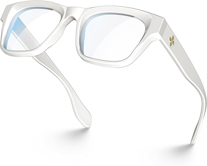 VISOONE Square Blue Light Blocking Glasses TR90 Clear Lens for Women Men BONA