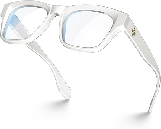 VISOONE Square Blue Light Blocking Glasses TR90 Clear Lens for Women Men BONA