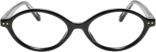 TIJN Olisa Blue Light Blocking Glasses for Women Men,Retro Oval Frame Bluelight Eyeglasses for Gaming/Computer/Screen