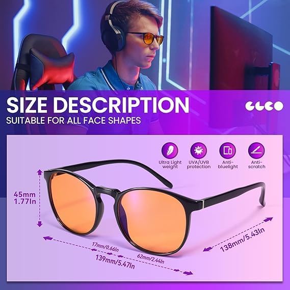 IBOANN Chic & Comfy Blue Light Glasses for Women - 3-Pack Round Frames, Screen-Ready Style with UV Protection Coating