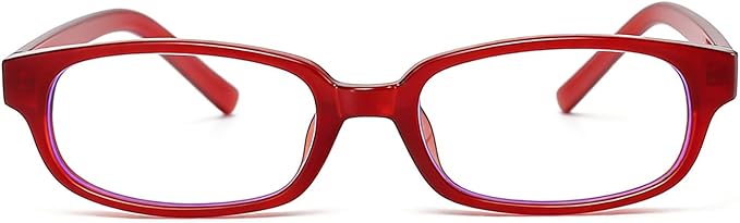 HJSTES Retro Clear Rectangle Glasses for Women Men Fake Blue Light Blocking Lens Narrow Frame Non Prescription Eyeglasses