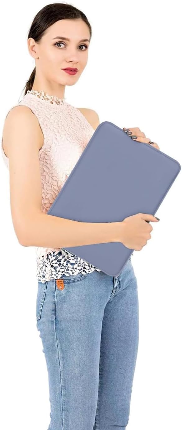 MOSISO Laptop Case 15 inch, 15 inch Laptop Sleeve Bag Compatible with MacBook Air M5 A3448 M4 A3241 M3 A3114 M2 A2941 2026-2023, Dell XPS, Neoprene Computer Sleeve Bag with Small Case, Lavender Gray
