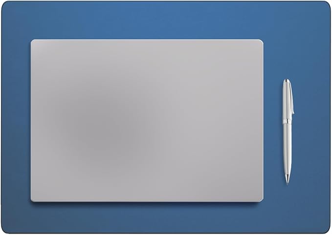 Jotsome Leather Desk Pad Mat, Non-Slip Desk Blotter Pad - Desk Protector for Office, Home, Lap Desk, Laptop, and Desktop (Midnight Blue, 17" x 12")
