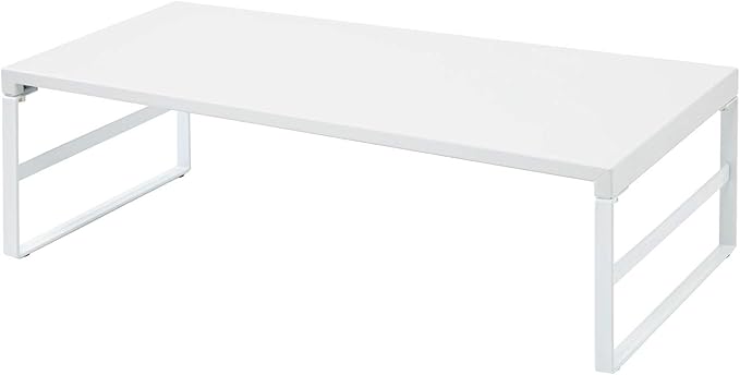 LIHIT LAB Desktop Stand, 9.8 x 23.2 x 6.3 inches, White (A7333-0)