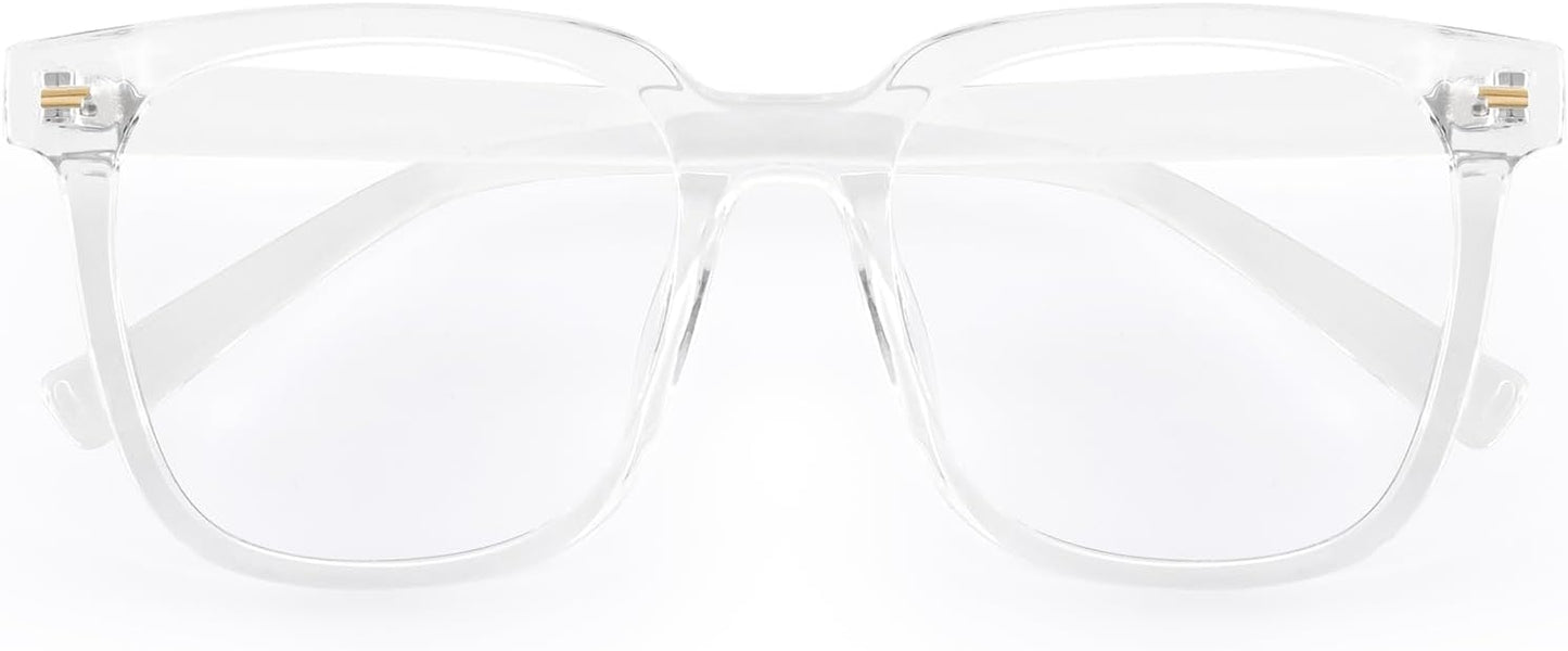 PANNER Oversized Square Blue Light Blocking Glasses for Women Men Anti Glare Reduce Eyestrain Computer Glasses