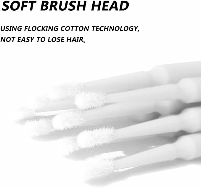 100 Pack Phone Charge Port Cleaning Tool kit,Bendable Mini Soft Round Brushes Cleaner Compatible with iPhone 11 Pro Speaker Tablet Camera Laptop Computer Smartphone, White - Image 3