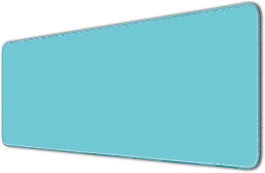 Large Mouse Pad, Non-Slip Desk Blotter, Office Desk Mat, Desk Pad Protector, Laptop Desk Pad, Desk Writing Pad for Office and Home, Cyan, 31x12 inch