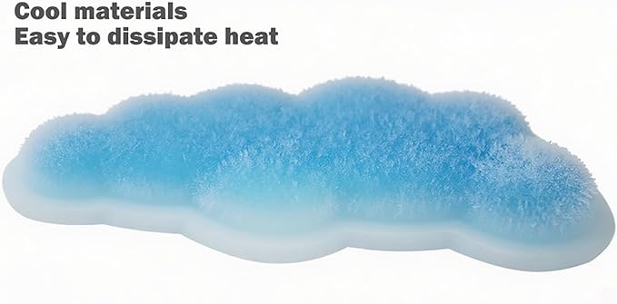 PU Gel Material Computer Keyboard Mouse Wrist Rest, Ergonomic Design, Relieving Typing Pain, Keyboard pad Supporting arm, Mouse pad Supporting Wrist, Anti-Skid PU Base, Office, Home, Games (Blue)