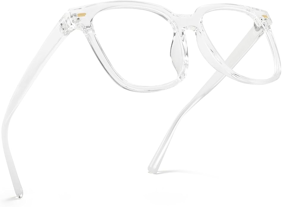 PANNER Oversized Square Blue Light Blocking Glasses for Women Men Anti Glare Reduce Eyestrain Computer Glasses