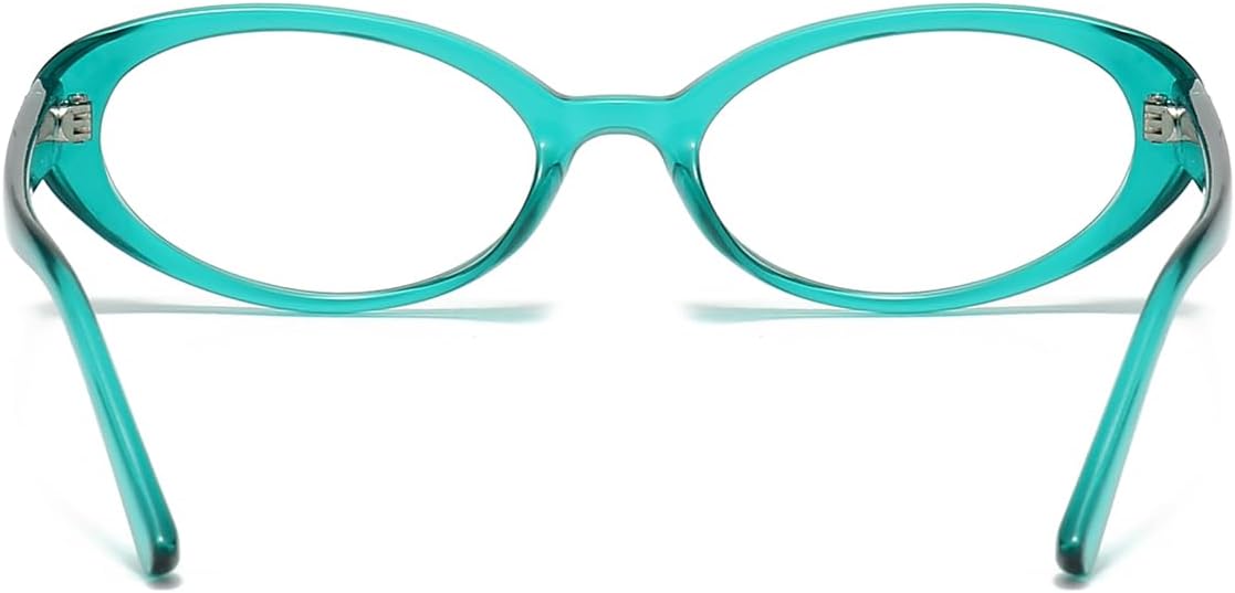 JOVAKIT Oval Blue Light Blocking Glasses for Women Men Vintage Fashion Small 90s Retro Oval Frame Style Eyeglasses