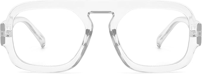 MEETSUN Oversized Retro Square Aviator Computer Blue Light Blocking Glasses for Women Men Fashion Fake Eyeglasses