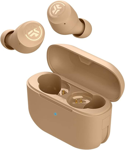 JLab Go Air Tones True Wireless Earbuds Designed with Auto On and Connect, Touch Controls, 32+ Hours Bluetooth Playtime, EQ3 Sound, and Dual Connect, Natural Earthtone Color (728 N)