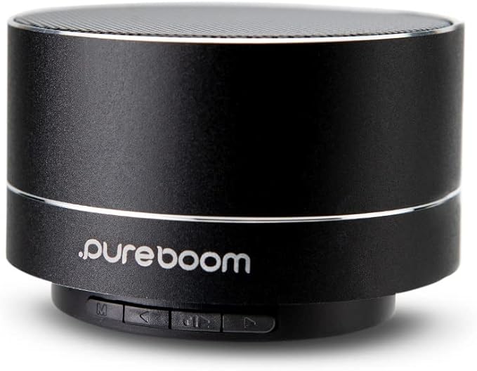 PureGear PureBoom Bluetooth Portable Speaker, Built-in Mic, HD Stereo Sound Wireless Mini Speaker for iPhone/iPad/Android Phones: Samsung Galaxy/Laptops/Tablets and More Bluetooth Devices