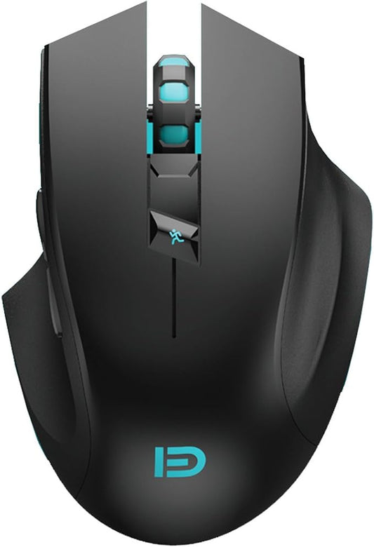 Granvela Noiseless Wireless Mouse,Forter i720 Ergonomic Silent Mouse for Gaming and General Use - 2 Side Buttons - Black