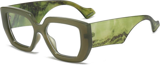 AIEYEZO Thick Frame Blue Light Glasses Men Women, Fashion Square Computer Eyeglass Anti Eyestrain & Prevent Headache