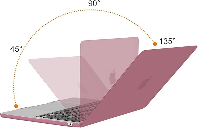 MOSISO Compatible with MacBook Air 13 inch Case M5 2026 M4 2025 M3 M2 2024-2022 A3449 A3240 A3113 A2681,Hard Shell&Keyboard Cover&Screen Film&Pouch for MacBook Air 13.6 inch Case, Dusty Rose