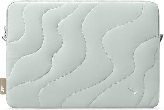 tomtoc 360 Protective Puffy Laptop Sleeve for 14-inch MacBook Pro M5 Pro/Max (2026) A3426 A3427, M4/M3 Pro/Max A3434 A3112 A3401 13.5/13.8-inch Surface Laptop 7(Copilot+ PC)/6/5/4/3, Quilted Design