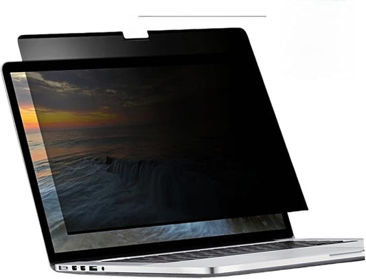 Easy On/Off Magnetic 360° Privacy Screen Filter Compatible with Macbook Air 13.6/13 Inch (2022-2025, M2, M3, M4), Anti Glare Laptop Privacy Screen Shield with Camera Cover - UV block 90%-Model A2681, A3113, A3240