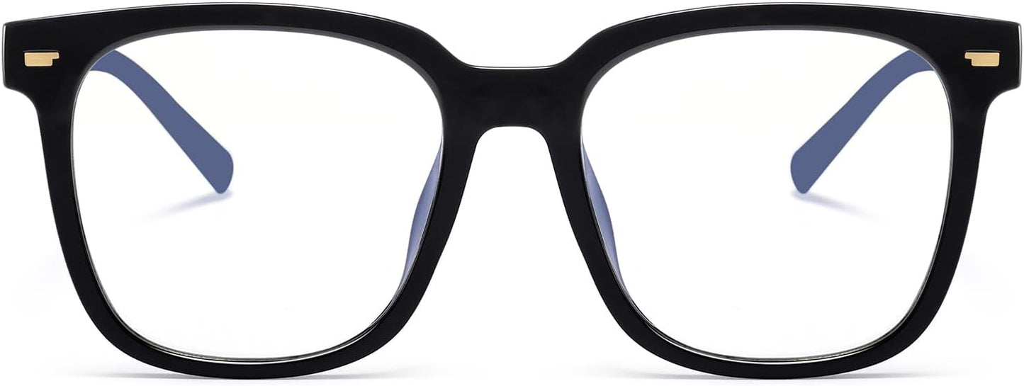 PANNER Oversized Square Blue Light Blocking Glasses for Women Men Anti Glare Reduce Eyestrain Computer Glasses