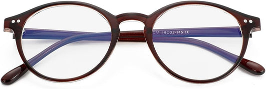 Gleyemor Blue Light Glasses for Men Women, Vintage Round Frame Computer Eyeglasses