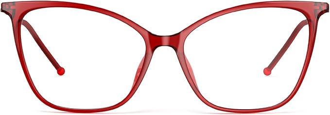 VISOONE Oversized Cat Eye Blue Light Blocking Glasses for Women Large Cute Lightweight Eyeglasses Metal Frame Calina