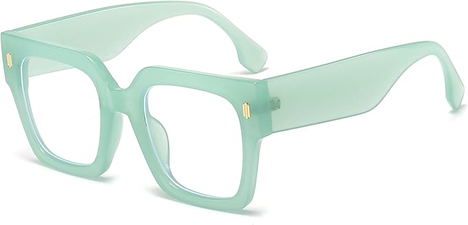 Breaksun Fashion Oversized Blue Light Blocking Glasses for Women Men Trendy Big Square Frame Computer Eyeglasses