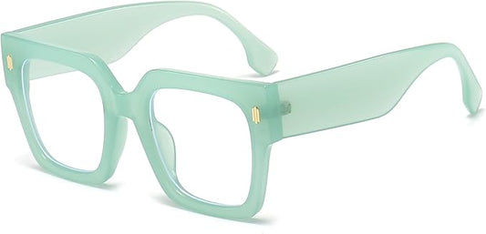 Breaksun Fashion Oversized Blue Light Blocking Glasses for Women Men Trendy Big Square Frame Computer Eyeglasses