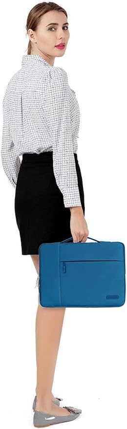 MOSISO Laptop Case 13.3 inch, 13-13.3 inch Laptop Sleeve with Handle Compatible with MacBook Air/Pro 13/Pro 14 M5 M4 M3 M2 M1,HP Dell ASUS Lenovo, Polyester Multifunctional Computer Bag, Lake Blue