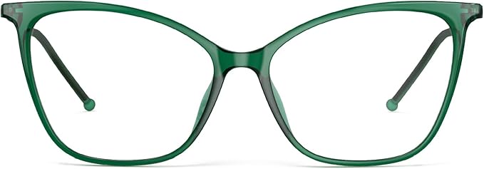 VISOONE Oversized Cat Eye Blue Light Blocking Glasses for Women Large Cute Lightweight Eyeglasses Metal Frame Calina