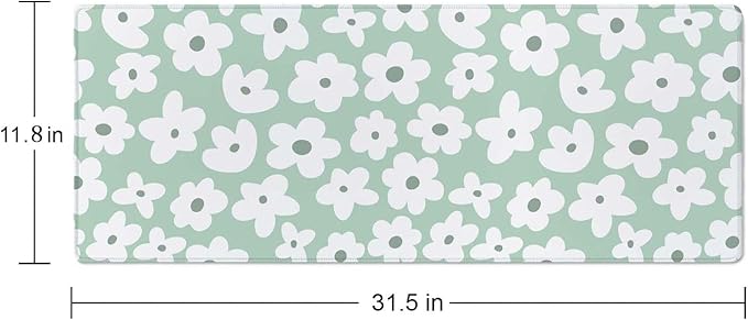 Desk Mat, Large Desk Pad Large Mouse Pad Cute Desk Accessories Home Office Essentials XL Desk Mat Desk Pad Mat for Keyboard Mouse Desk Pads On Top of Desks Computer Cute Groovy Flowers