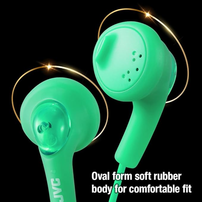 JVC HAF160G Gumy Ear Bud Headphone Green