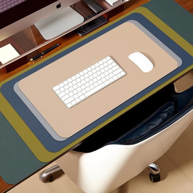 Large Desk Mat - 47.2"x 17" Non-Slip PU Desk Pad for Office and Home - Ideal for Large Mouse Pad and Desk Mats on Top of Desks(Pink)