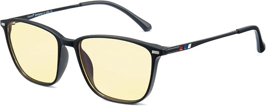 Cyxus Amber Blue Light Blocking Glasses Men Women for Gaming Computer TR90 frame Anti Eyestrain UV400 8208