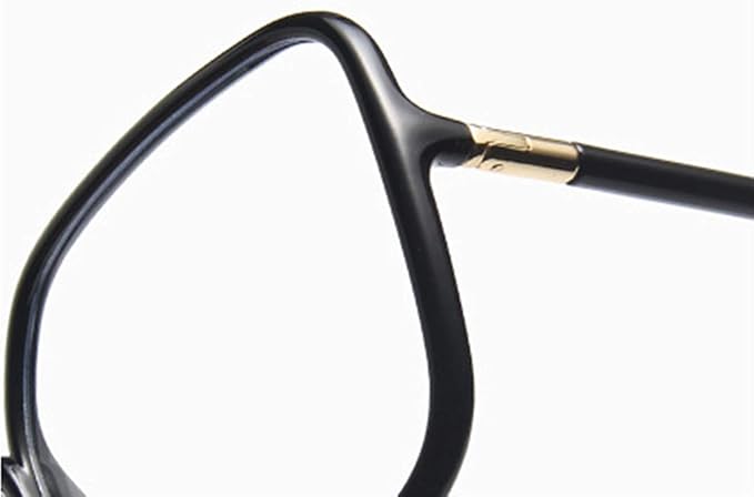Shiratori Woman's New Retro Blue Light Blocking Glasses Big frame Nerd Eyeglasses Frame Anti Blue Ray Computer Game Glasses Black