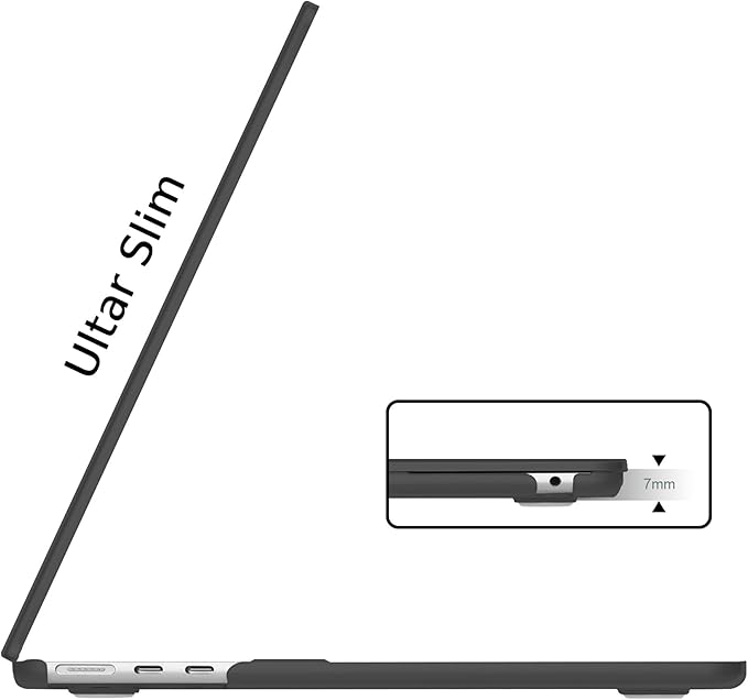 B BELK Compatible with MacBook Air 13.6 inch Case M5 2026 2025 2024 2023 2022 M4 M3 M2 A3449 A3240 A3113 A2681 Liquid Retina Display, Plastic Hard Shell Case+Keyboard Cover+Screen Protector, Black