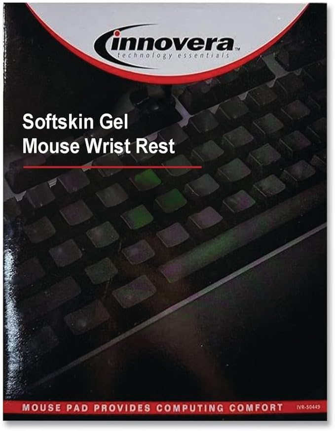 Innovera Softskin Gel Wrist Rest, Black
