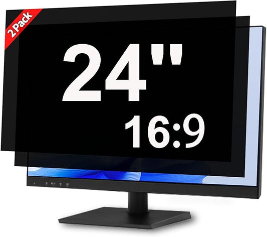 [2 Pack] 24 Inch Privacy Screen for Computer Monitor Blue Light Screen Protector Anti Glare Anti-Scratch Monitor Privacy Shield Screen 24 Inch 16:9 Aspect Ratio