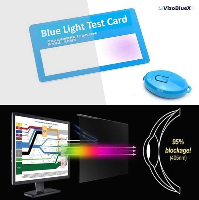 VizoBlueX 49-50 inch Blue Light and Damage TV Screen Protector. Protection Shield & Anti-Blue Light Filter Blocking UV for LCD LED 4K OLED QLED (44.1 x 25.8 inch)