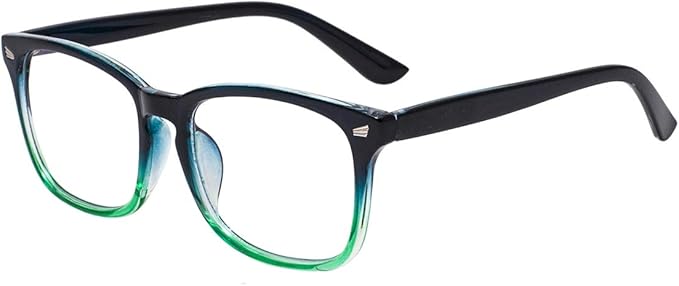 MAXJULI Blue Light Blocking Glasses,Computer Reading/Gaming/TV/Phones Glasses for Women Men(Blue Gradient Green)