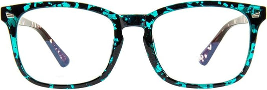 MAXJULI Blue Light Blocking Glasses,Computer Reading/Gaming/TV/Phones Glasses for Women Men(Gloss Crystal Teal and Black Tortoise)