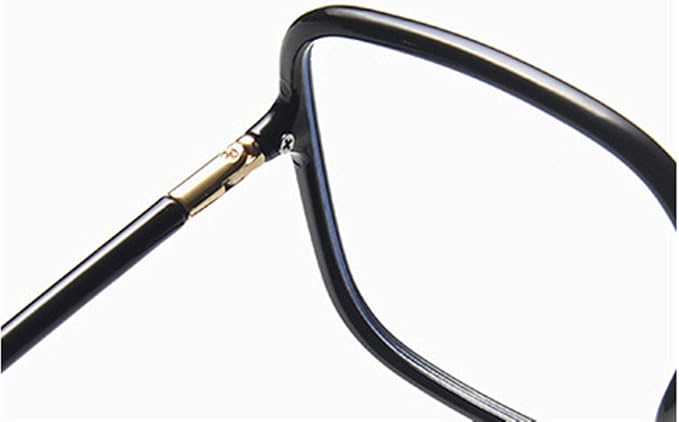 Shiratori Woman's New Retro Blue Light Blocking Glasses Big frame Nerd Eyeglasses Frame Anti Blue Ray Computer Game Glasses Black